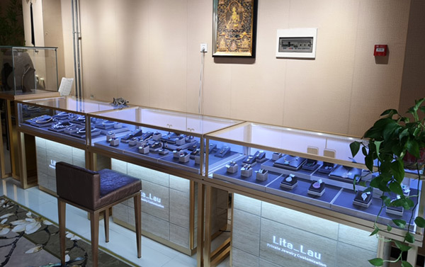 鋁合金玻璃珠寶展柜,個(gè)性化珠寶展柜定制,鴻鈦珠寶展柜廠家